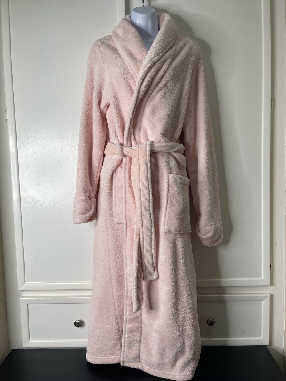 Royal Velvet Plush Robe Pink Microfiber Size S/M Soft Cozy Lounge